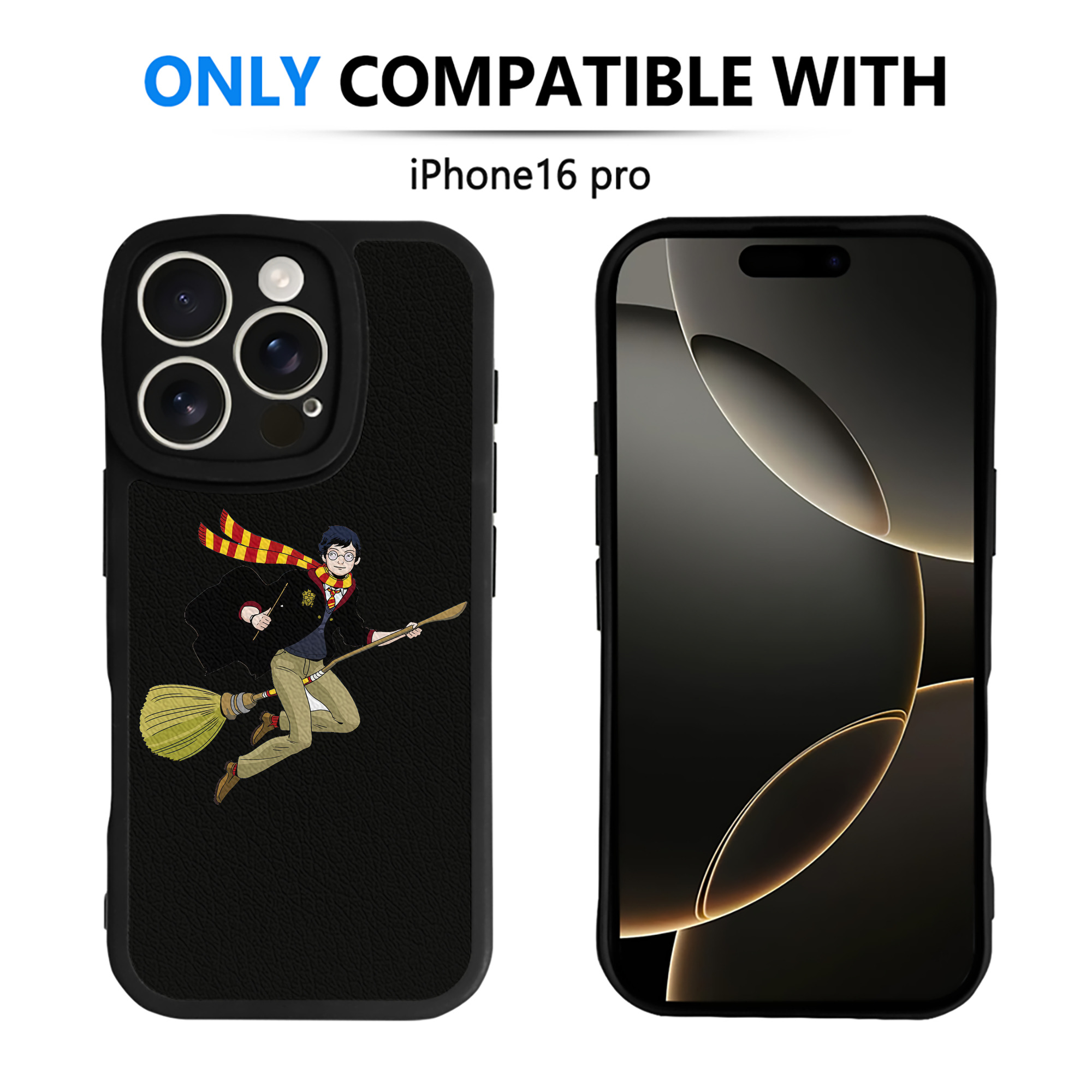 （画像用） Harry Potter ハリー・ポッターシリーズ 【iPhone 16シリーズ対応】シリコンスマホケース（レザー調） 材質：シリコン